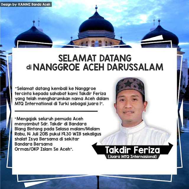 Nanti Malam, Ormas/OKP Islam Se Aceh Jemput Takdir Feriza