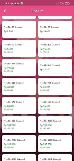 Harga Diamond Free Fire Termurah 2021