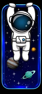 Little Astronaut Screen iPhone Wallpaper 675x1500 Resolution