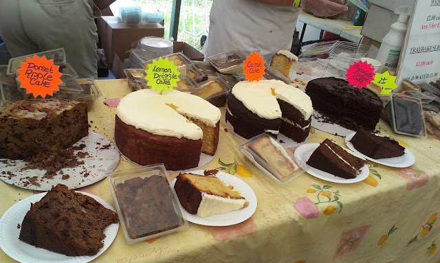 Huge slabs of cake