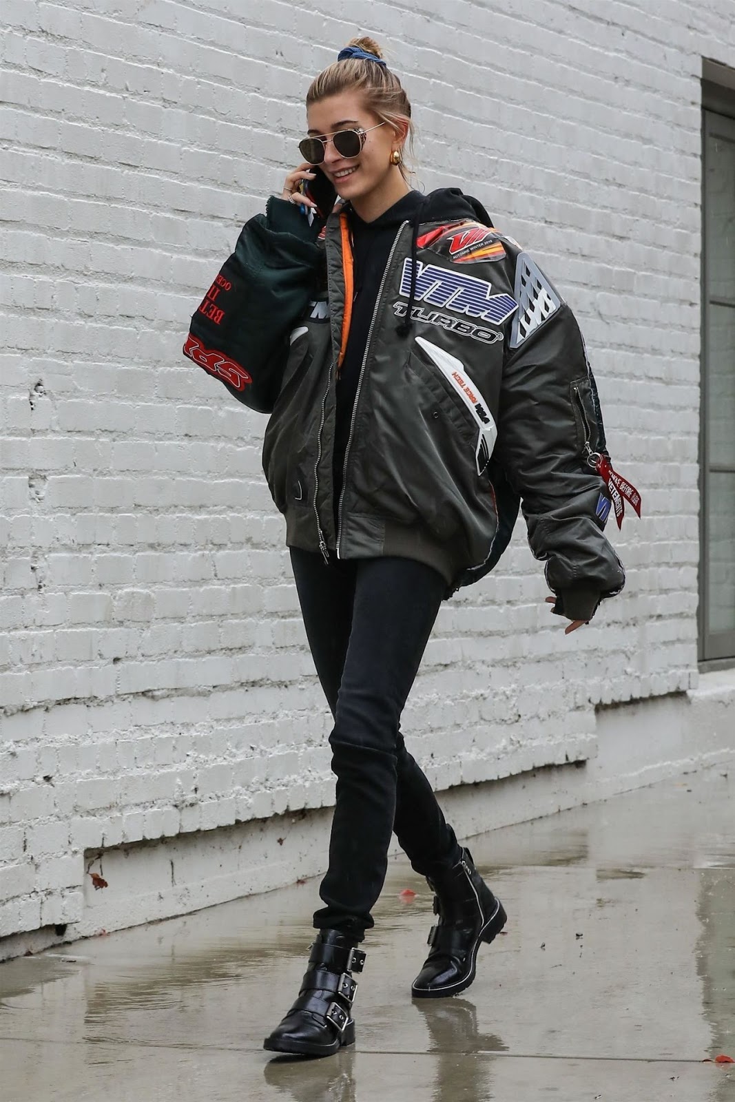 Hailey Baldwin street style in Hollywood