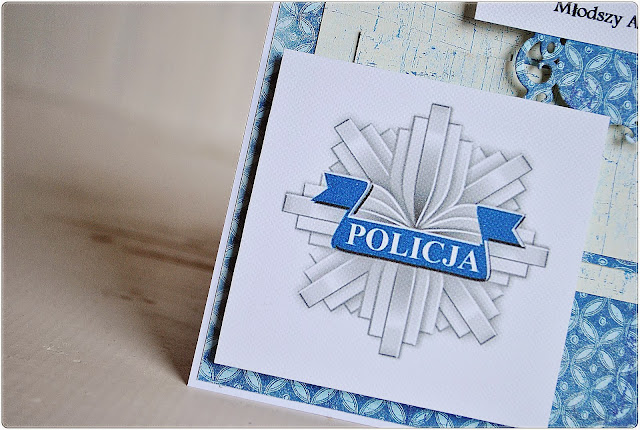kartka scrapbooking dla policjanta