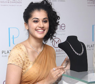 Actress Taapsee Launches Malabar Gold Platinum Collection Stills