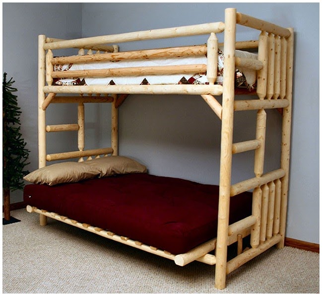 futon bunk bed wood roller