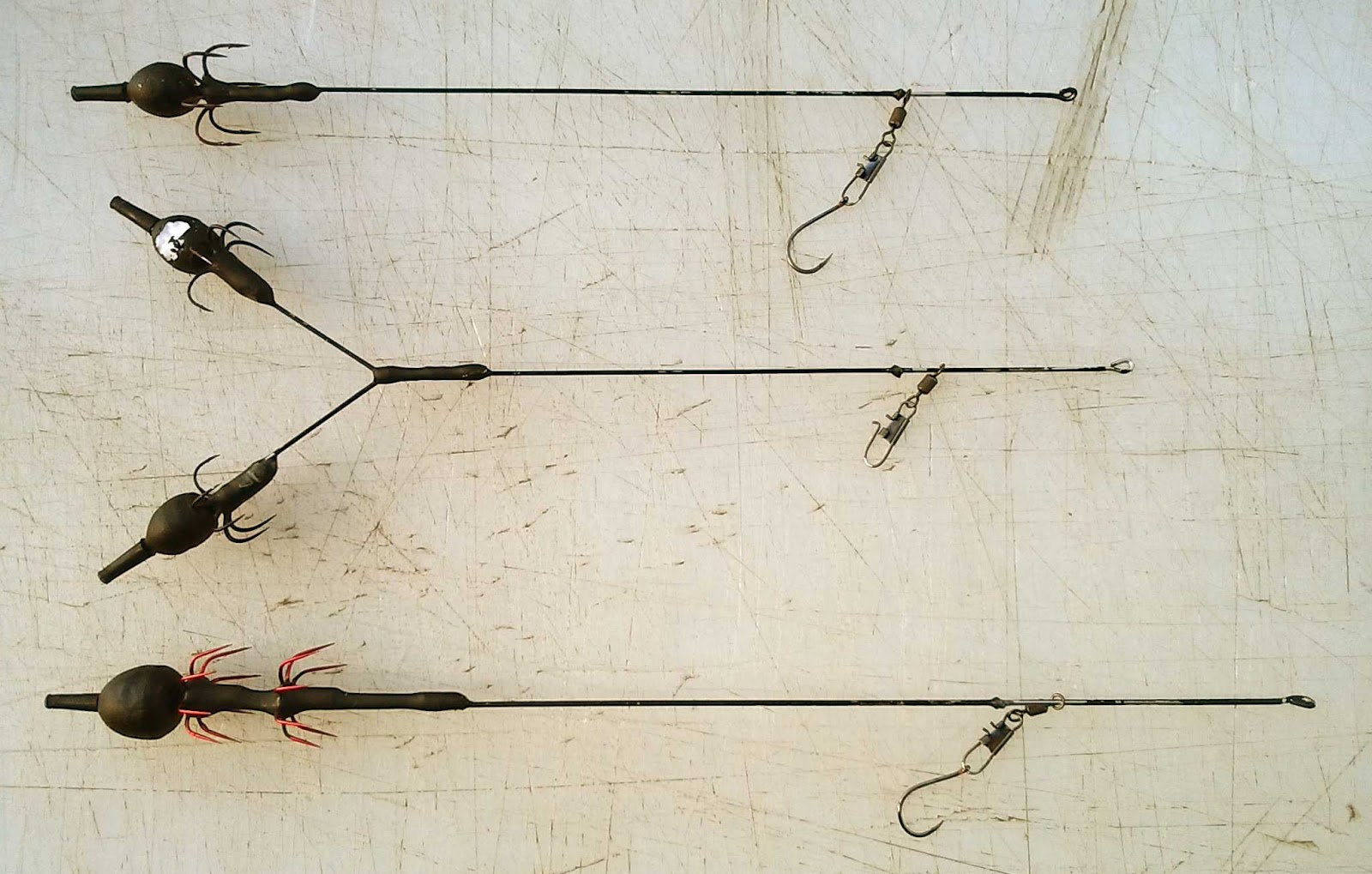 自作アオリイカ釣り泳がせ仕掛け塗装の耐久性