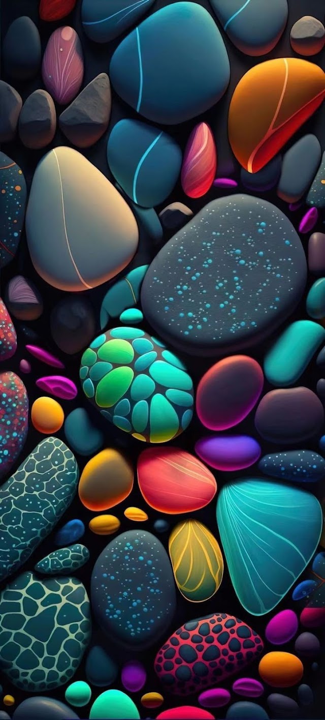 Colourful pebbles wallpaper 