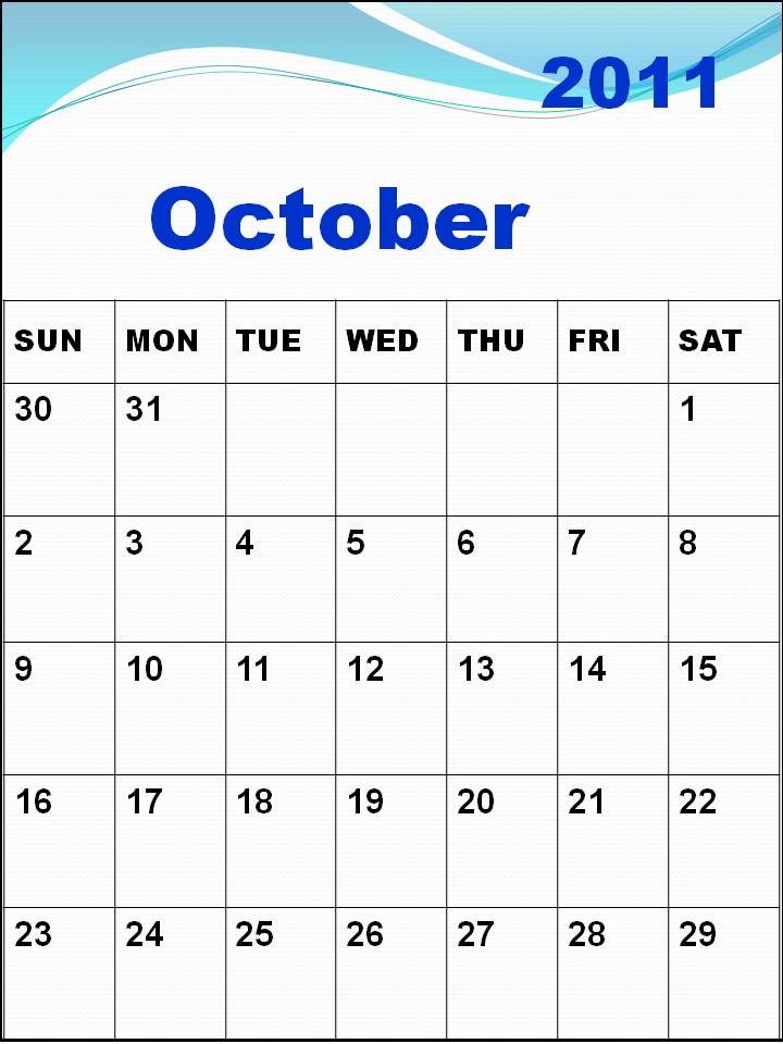 october 2011 calendar with holidays. october 2011 calendar with