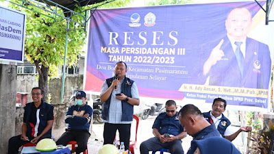   Ketua Fraksi Nasdem DPRD Sulsel Reses di Pulau Bonerate