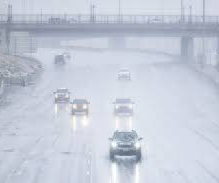 On Saturday, 2021 in the United States, a car crashed into a US-36 during a winter snow storm in Boulder, Colorado. (Bloomberg photo