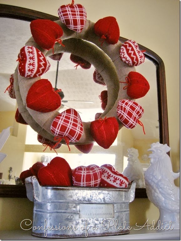 CONFESSIONS OF A PLATE ADDICT Farmhouse Valentine Mantel CONFESSIONS OF A PLATE ADDICT Farmhouse Valentine Mantel