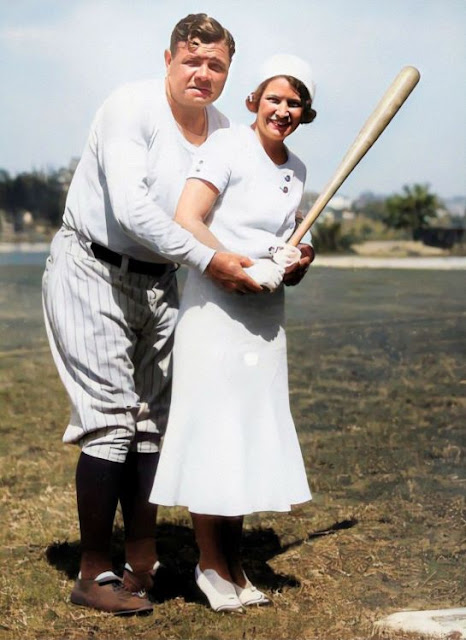 Babe Ruth in color