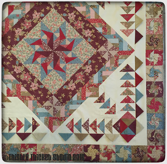 Thistle Thicket Studio, medallion quilt, quilt guild challenge, 3D pinwheels