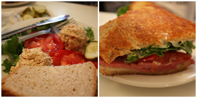 Sandwiches and salads at Lagomarcino's