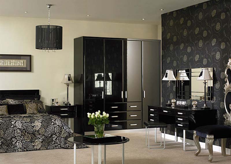 black gloss bedroom furniture bedroom furniture wardrobes black ...