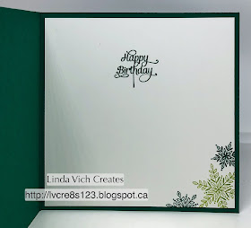 Linda Vich Creates: Snowflake Birthday. Stunning ink sponging serves as the backdrop to the intricate snowflake cut with the Snowfall Thinlits on this wintry birthday card.