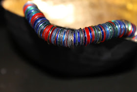 bracelet from sequins, blingy bracelet, colorful bracelet