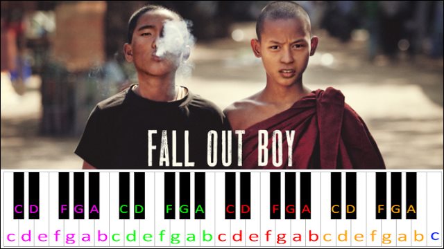 Save Rock and Roll by Fall Out Boy Piano / Keyboard Easy Letter Notes for Beginners