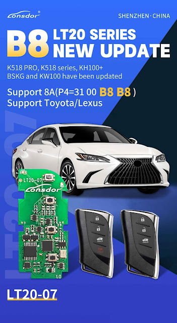 Lonsdor LT20 Supports Toyota 8A-B8 Chip Type