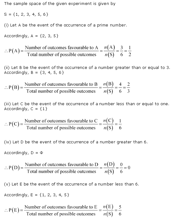 Solutions Class 11 Maths Chapter-16 (Probability)