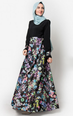 Gamis Batik Kombinasi