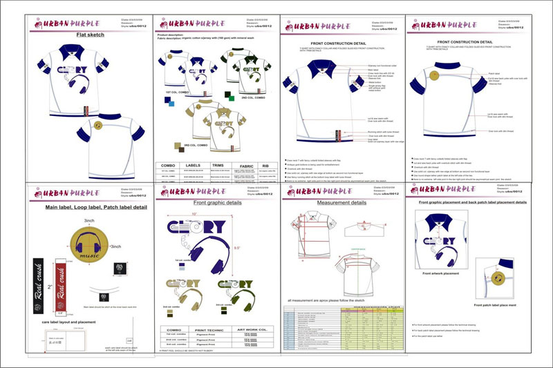 Tech Pack Design Steps