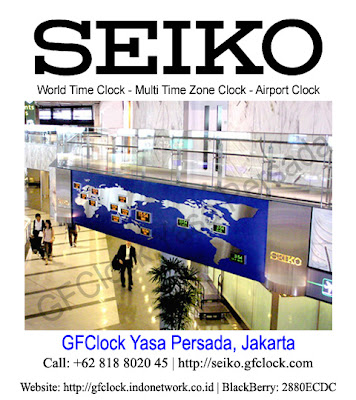 SEIKO World Time clock Bandar Udara Internasional