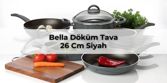 Taç Bella Döküm Tava 26 Cm Siyah