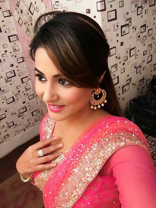 hina khan saree hot tv actress