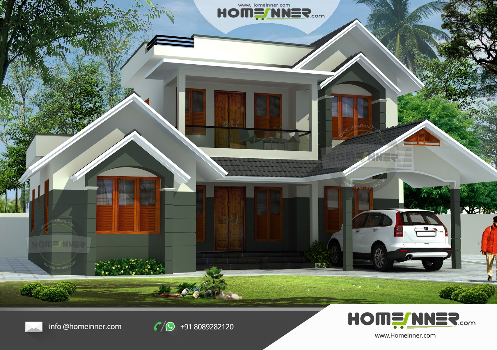  Indian Small Farmhouse Plan 3 Bhk Kerala House Design 