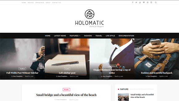 Holomatic Holomatic is a fully responsive gorgeous 2016. blogging theme