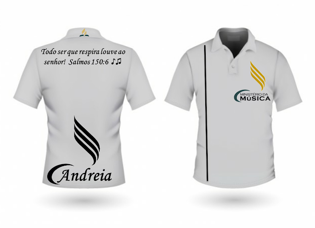 Modelo de Camisa Uniforme para Clube de Jovens Adventista, Ministério da Música e Desbravadores