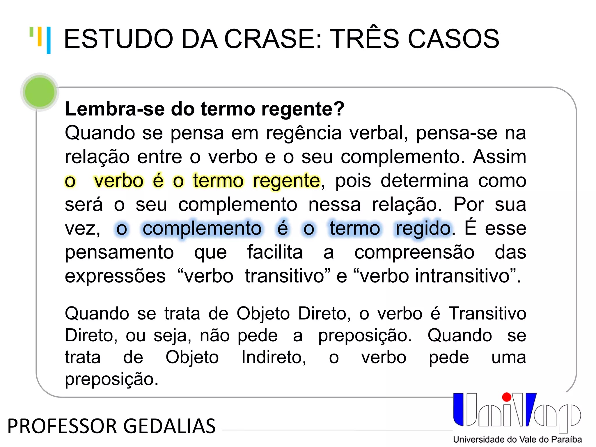 CRASE REGRAS