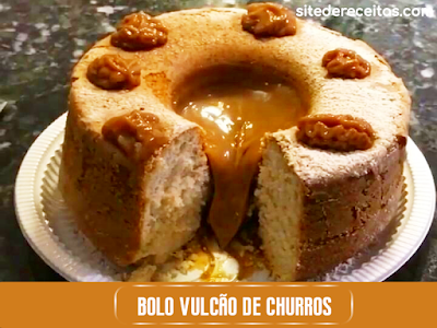 Bolo vulcão de churros