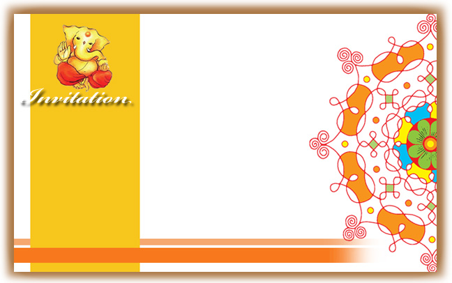 Hindu Wedding Invitations card designed especially in traditional look size