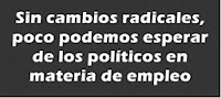 Se necesitan cambios radicales el las políticas de empleo.