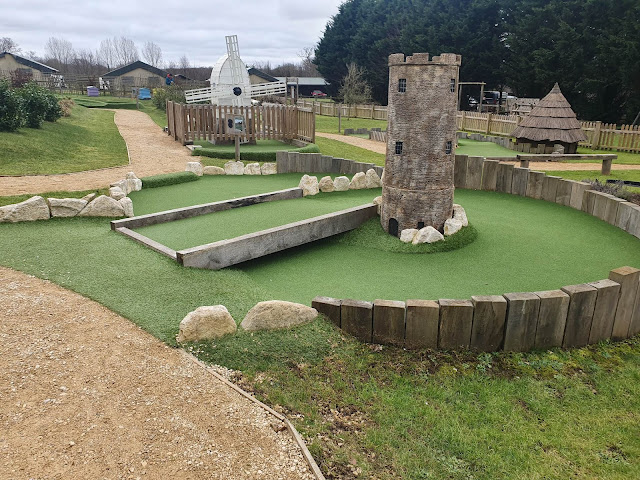 South Downs Way Adventure Golf course at Marwell Resort. Photo by Simon Brown, February 2023