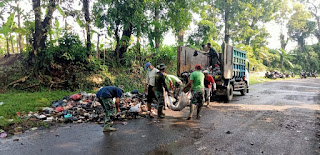 Satgas Citarum Harum Sektor-11 Melaksanakan Patroli Sampah