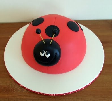 Ladybug Birthday Cake on Yummy Flat Red And Black Ladybug Birthday Cake