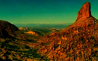 Weaver's Needle in the Superstition Mountains near Apache Junction, Arizona is the supposed locale of The Lost Dutchman Mine