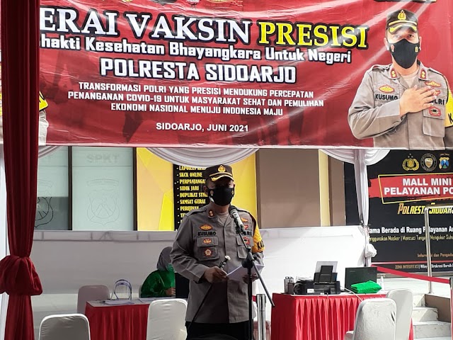 Percepat Penanganan Covid-19, MMPP Polresta Sidoarjo Sediakan Vaksin Presisi