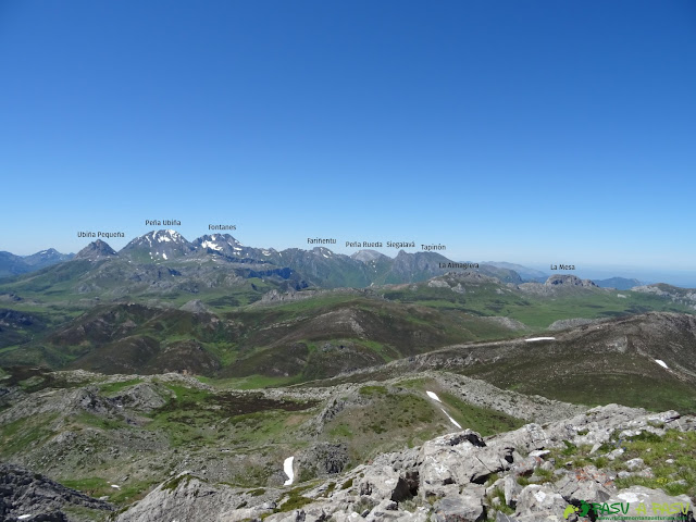 Vista desde el Cirbanal a la zona de Ubiña