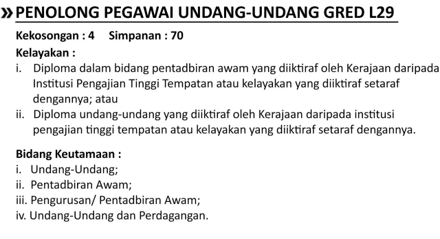 Jawatan Kosong Jabatan Insolvensi Malaysia (BHEUU) September 2019