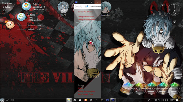 Windows 10 Ver. 1703 Theme Shigaraki Tomura by Enji Riz