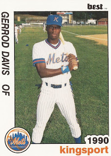 Jay Davis 1990 Kingsport Mets card