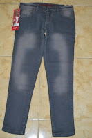 Celana Jeans Logo Wanita Grey Wash Murah