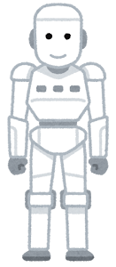 人型ロボットのイラスト（白）