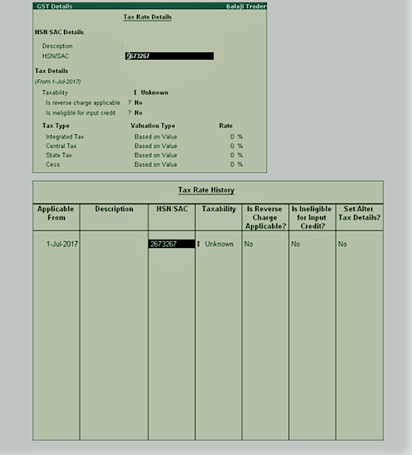 how to enable hsn code in tally invoice