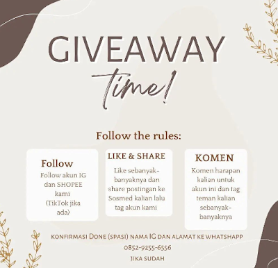 Giveaway hari ini