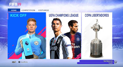 PES 2013 Theme FIFA 19 New Graphic Menu 