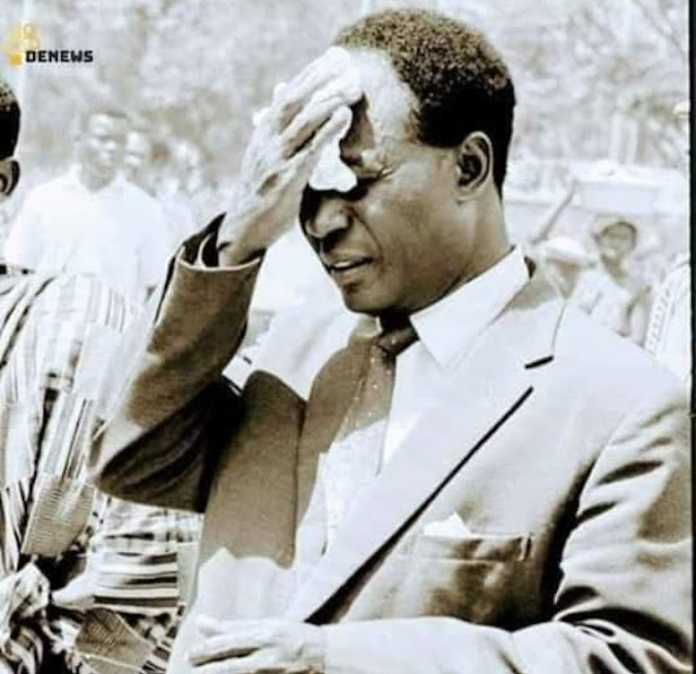 Nkrumah reacts upon receiving information that he had been overthrown